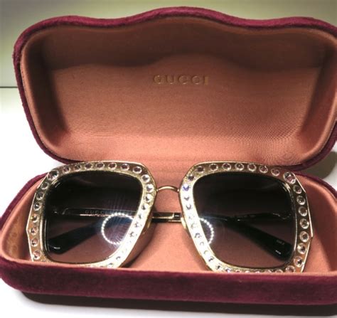 gucci crystal studded sunglasses|gucci sunglass women.